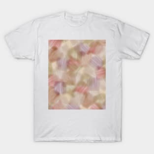 Abstract transparent dry brush technique pattern T-Shirt